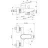 Смеситель для ванны и душа IDEAL STANDARD CERAFLEX B1721AA